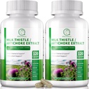 Maksan Cleanse Detox & Repair 120 kapselia, 16-in-1 kasviperäisen maksan tuki täydentää maito Thistle, Artisokki, L-Ergothioneine, Turnjujube Dandelion Extract Liver Renew & Antioxidantti (2 pakkaus)