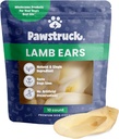 Pawstruck Natural Lammas korvat pururuokaa pienille ja keskisuurille koirille - terve, vähärasvainen, ei keinotekoisia säilöntäaineita, yksi ainesosa, erittäin arvokas - 10 Count - Pakkaus Toukokuu Vary