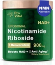 NAD-lisäaine, NAD Liposomaalinen Nikotinamidi Ribosidi 900 mg - NMNH- lisäosa Vaihtoehtoinen - Extra Strength Liposomaalinen NAD+ Lisäravinteet Resveratrol anti ikääntyminen, energia, Focus - 80 kapselia