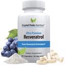 100% Natural Resveratrol täydentää - Trans-Resveratrol tukee ikääntymistä - Antioksidantteja täydentää edistää immuunijärjestelmä & Joint Support (60 kapselia)