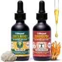 Life Cykel Cordyceps +Lion's Mane Extract Performance Pack - Organic Mushroom Supplement for Energy, Focus & Mental Clarity - USA Made, Pure & Potent Sieninesteen tippa aikuisille