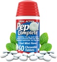 Täydellinen purutabletti - närästys Ease, Acid Reflux Reducer, Heartburn Chews, 2 pakkaus 50 Ct Antasidi Tabletit purtavaa Go pilleri tapauksessa (minuutti 100ct)