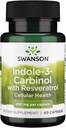 Swanson Indole-3-Carbinol kanssa Resveratrol - I3C täydentää edistää solusuojaa - Natural täydentää auttaa säilyttämään terve Hormonitasapaino - (60 kapselia, 200mg Each)