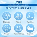LYJEE Motion Pahoinvointi Bändit Pahoinvointi Ranneke aikuisille ja lapsille Aamulla Paheneminen Raskaana oleville naisille Aivopaine Pahoinvointi Rahoitus autolle, merelle, ilmasairaus (vihreä)