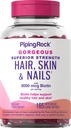 Piping Rock hiukset Iho ja kynnet Vitamiinit ... 165 Softgels ... 5 000 mikrog Biotin Extra Strength... Argan ja Coconut Oil...