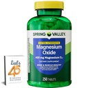 Spring Valley Magnesium 400 mg Bone & Muscle Health Tabletit, ravintolisä, 250 Count Best Magnesium Supplement for Women, Pastillas de Magnesio para Mujer Bundle Lualin 45 Diabetes Dekoodattu