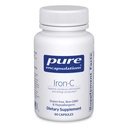 Pure Capsulations Iron-C - 15 mg - 175 mg C-vitamiini - Red Blood Cell Support* - Energiatuotanto - Erittäin biosaatavissa oleva Iron Pill - Gluteeniton & Vegan - 60 kapselia