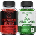 Atlantis Nutrition Testosteroni Booster 2-pakkaus (120 Gummia) + Ashwagandha 60 Gummia