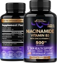 Niasinamidi 500 mg - B3-vitamiini Flush-vapaa muoto Niasinamidi täydentää - terve Clear iho & antioksidantti tuki - sinkki & C-vitamiini - Lab testattu, vegaaninen & non-GMO - valmistettu Yhdysvalloissa - 120 kapselia