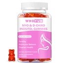 Inositol Gummies Sugar Free, Myo-Inositol & D-Chiro Inositoli 40:1 Ratio täydentää naisten, hedelmällisyys, Hormonitasapaino, Munasarjojen terveys, 60