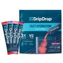 DripDrop Hydration Packets - Juova Variety Pack - Single Serve Electrolytes Powder Drink Mix - Viinirypäle, hedelmäpunch, mansikka sitruunamehu, kirsikka - ei-GMO, Gluteeniton, Vegan - 32 Sticks