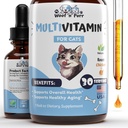 Cat Multivitamiini - edistää tervettä ihoa ja turkkia, yhteinen tuki, pitkäikäisyys ja enemmän - Cat vitamiinit - Cat lisäravinteet ja vitamiinit - Cat vitamiineja sisäkissat - Kissan vitamiineja - Cat Immuuni tuki - 1oz
