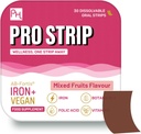 PROSTRIP® Iron+ AB-Fortis® 14mg lisättynä C-vitamiinilla, B1, B2, B6, Foolihapolla, Beetrootilla, Pinalla ja Tart Cherryllä 30 Vegaaniliuskalla