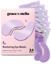 Grace & stella Retinol Under Eye Patchs for Puffy Eyes and Dark Circles - Palauttaa Gel Under Eye Maskit Hyaluronic Acid - Vegaani Julma-Ilmainen Skincare, Syntymäpäivälahjat naisille (Purple, 24 paria)