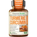Kurkuma Curcumin täydentää Black Pepper Extract - High Potency Organic Turmeric 1200mg & 95% Curcuminoidit nivel- & Ruoansulatus - Joint Support Supplement - 60 Vegan Curcuma kapselit