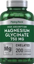 Piping Rock Magnesium Glycinate kapselit ... 750 mg... 200 pilleriä...