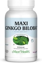 Maxi Health Ginkgo Biloba - Aivojen ja kiertoon Formula - 90 kapselia - Kosher (QGB)