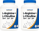 Nutricost L-arginiini L-Citrulline Complex 750mg, 240 kapselia (2 pullo) - ei-GMO
