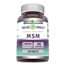 Amazing Formula MSM (Metyylisulfonyylimetaani) Supplement ... 1000 Mg per Serving... 200 tablettia...