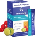 Blueshift Pre-Game - Pre Juominen NAC täydentää, Elektrolyyttejä Powder Packets, Hydration Packets, Maksan tuki inkivääri, Kysteiini, Milk Thistle, Ei sokerijauhetikkuja (10 pakkaus)