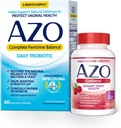 AZO Complete Feminine Balance Päivittäinen probiootit naisille (60 kreivi) + Karpalo Softgels virtsateiden terveys (100 kreivi)
