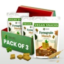 Tad Bit's Fenugrain Munch ... Premium Intialainen käsintehty suolainen vegaaninen snacks Crackers ... Kasvipohjainen vegaaninen terve välipala aikuisille ja lapsille...