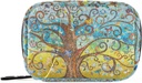Naanle Tree of Life 7-Day Pill Organizer Bag Zipper ja Hook & Loop, Compact Size, Unisex, 8 Osastot, Twill Canvas Cloth, Classic Style