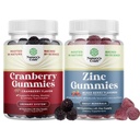 Bundle luonnon karpalo Gummies naisille ja miehille ja extra vahvuus Sinkki aikuisille - Extra vahvuus Herkullinen antioksidantti Cranberry Chews - pureskeltava Sinkki Citrate 50mg Immuniteetti