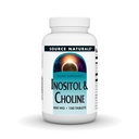 Source Naturals Inositol & Koliini 800 mg tukee terve Hermotoiminto - 100 tablettia