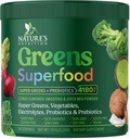 Vihreät Powder Superfood - Premium Organic Super Greens Juice Powder - Pakkaus Probiootit, Vehnä Grass, Entsyymit, Spirulina, Klorella Ruoansulatus- & Gut Health, Smoothie Drink Mix - 28 Tarjoilut