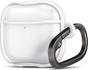 Spigen Ultra Hybrid Suunniteltu AirPods 4 Asia (2024) Anti-Yellowing selkeä kansi Carabiner avainketju - Jet White