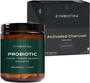 CYMBIOTIKA Probiootti 50 miljardia PMY & Aktivoitu hiilinesteen täydennysosa, tukee terveellistä digestiota miehille ja naisille, vatsan detox & digestiivinen helpotus, auttaa alleviaate kaasu & turvotus, helppo käyttää
