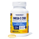 Oceanblue Professional Omega-3 2100-60 Count - High-Potency Triple Strength Burpless Fish Oil Supplement with EPA, DHA & DPA - Orange Flavor, 30 Tarjoilut