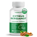 Citrus Bergamot 9-in-1 Formula - Kaneli Turmeric Odorless Valkosipuli, Olive Leaf, Artisokka - valmistettu ja testattu Yhdysvalloissa