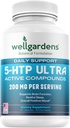 100% Pure 200 MG 5- HTP Ultra terveelle unelle ja hyvinvoinnin tunteelle - Tuki mieliala, stressi, uni - 5HTP Täydennys kalsium - 60 5HTP 200 mg kapselit, 30 tarjoilua