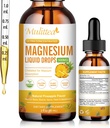 Magnesium Liquid Drops - High Absorption 5-in-1 Magnesium Complex Supplement, magnesium Glycinate, Malaatti, Sitraatti, Taurate - Bone, Lihakset, Nerves & Energy - Vegan, Sokeriton, 2 Fl.oz