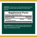 Nature's Bounty-vitamiini B12, tukee energian aineenvaihduntaa ja hermoston terveyttä, 500 mcg, 100 nopeaa liuotustablettia (Pakkaus 2)