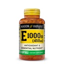 MASON LUONNONMUKAISET E-vitamiinit 450 mg (1 000 IU) - antioksidantti ja Essentiaalinen ravintoaine, terve immuunijärjestelmä, iho ja silmät, koko kehon lisäosa, 50 Softgelia