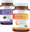 Antioksidantit ja immuunituki (2-kuukautinen tarjonta) Immuuni Vitality Blend - Super Antioxidants - Tehokas Super Food Daily Blend (120 Caps) & Immuuni Tuki täydentää kanssa Elderberry C-vitamiini ja sinkki