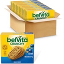 belVita Breakfast Baarit keksit, Mustikka, 30 Total Packs, 6 laatikkoa (4 Biscuits Per Pack)