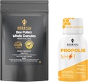 Bee and You Propolis Shot 12 pullot ja Bee Pollen Bundle, Natural Supplement, Bee Propolis, Antioksidantteja, proteiinit, vitamiinit, Aminohapot, aikuisille, naiset, minä