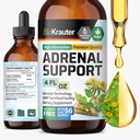 BIO KRAUTER Lisämunuaisen tuki Tincture - Rhodiola & Ashwagandha Lisäravinteet - Vegan Mood Tuki Drops 4 Fl.Oz.