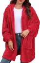 Argstar Hooded Cardigan naisille ja miehille, Ylisuuri hikipaita Fuzzy Fleece Blanket Hoodie Jacket - Yksi koko sopii kaikki