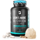 Leijona. Mane-sienikapselit... Muisti, tarkennus ja selkeys... Nootrooppinen aivolisä, Ashwagandha, Thiamin (B1), magnesium L-treonaatti, kognitiivinen ja aivotuki mielenenergialle, 240 Caps