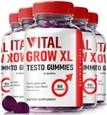 NutraRize (Pack of 5 Vital Grow XL, Official Vital Grow XL Testo Gummies for Men, Boost Stamina ja Luottamus Gummy for Mens, Vital GrowXL Mies tuki gomitas (300 Gummies)