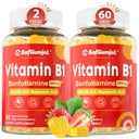 B1-vitamiini Gummies ... Benfotiamiini 500 mg, B6-vitamiini B9 B12 & magnesium, hermoston, energian ja aineenvaihduntatuen sokeriton, ei GMO, vegaaninen, 120