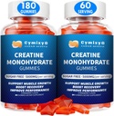 Kreatiini Monohydraatti Gummies 5g miehille ja naisille, 7100 mg Liposomal Tauriini, BCAA, Alpha GPC, B12, Creatiini Monohydraatti Chews lihasten kasvua, mansikka maku, 180 Count