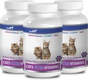 antioksidantti kissoille - Ultra-vitamiinit kissoille - Terveet mineraalit ja vitamiinit Formula - purut - Kalsium kissat - 3 pullot (270 hoitoja)
