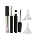 3 Pieces 5 ml Tyhjä eyeliner Putket Täytettävä silmäripsien kasvu Nestemäinen pullo Muovi silmälasien pullo Putki harja silmäripsien kasvu öljy Mascara putki kosmetiikka 2 Mini palstic Funnels