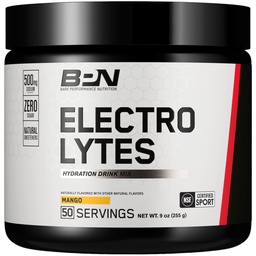 BARE TEHTÄVÄT BPN Elektrolyytit Nesteytys Drink Mix ... Sokeriton Elektrolyyttijauhe ... 500 mg Natrium per tarjoilu ... Luonnollisesti makeutettu mango, 50 tarjoilua